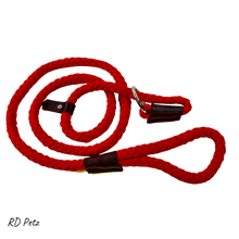 Load image into Gallery viewer, RD Petz Rope Slip Lead Red
